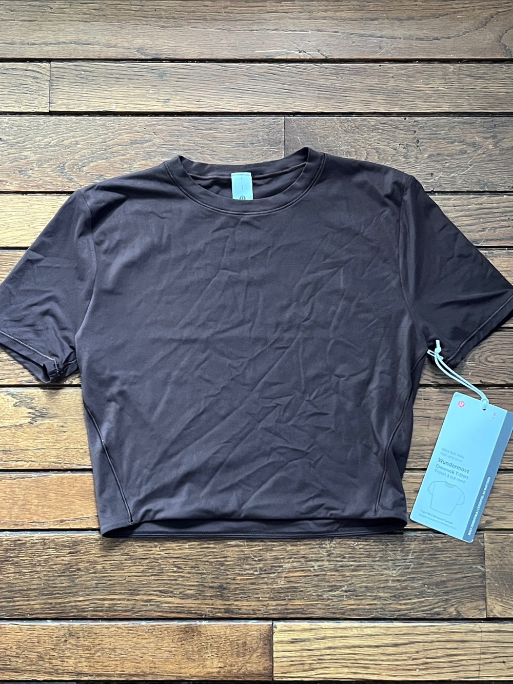Lululemon Espresso Brown Nulu Crewneck Short Sleeve T-Shirt Size Small NWT